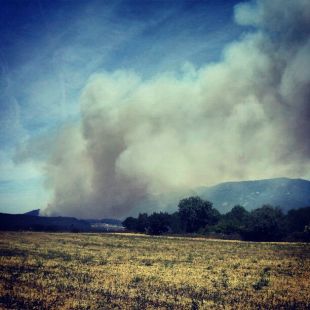 L'incendi a la Jonquera avança amb molta intensitat i ja ha cremat 150 hectàrees