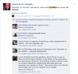Les discussions que comencen a Internet acaben en baralles als instituts gironins 