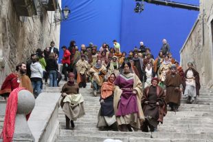 Girona retrocedeix en el temps per la gravació de la minisèrie històrica 'Ermessenda'