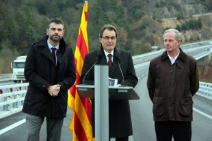 Mas inaugura l'Eix Transversal desdoblat i convertit en una autovia de 153 quilòmetres