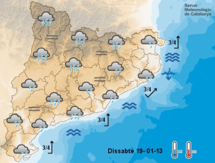 Es preveuen pluges extenses i molt abundants per aquest cap de setmana