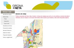 Girona estrena nou web amb els horaris dels serveis de neteja viària 