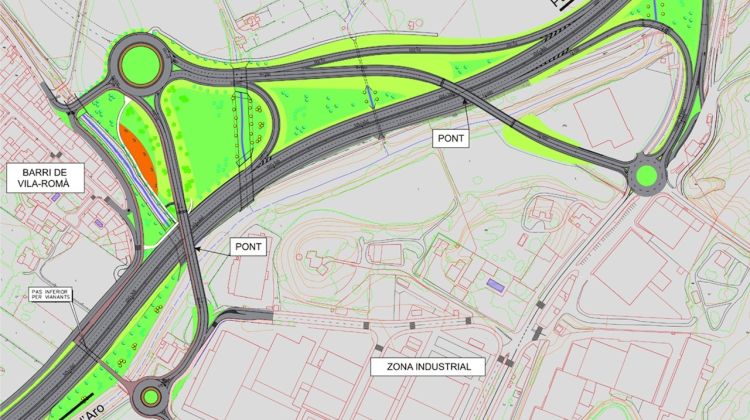 L'enllaç a Palamós est des de la C-31 desdoblada inclourà dos nous ponts i una rotonda © ACN