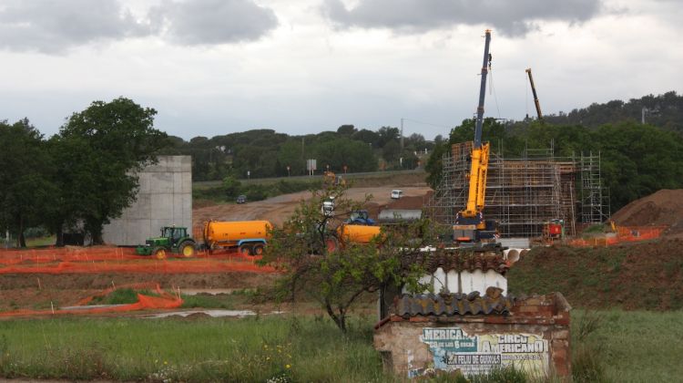 Les obres de la C-31 a l'entrada del municipi de Palamós