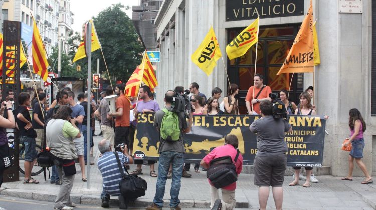 La concentració ha acabat davant la seu de la Fundació Príncep de Girona © M. Estarriola