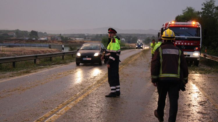 La N-II va quedar tallada en sentit sud a Caldes de Malavella © ACN