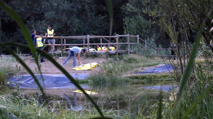 L'estany de les hortes de Santa Eugènia on s'ha ofegat el nen. ACN