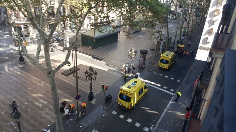 La Rambla moments després de l'atropellament. Claudia Lerma