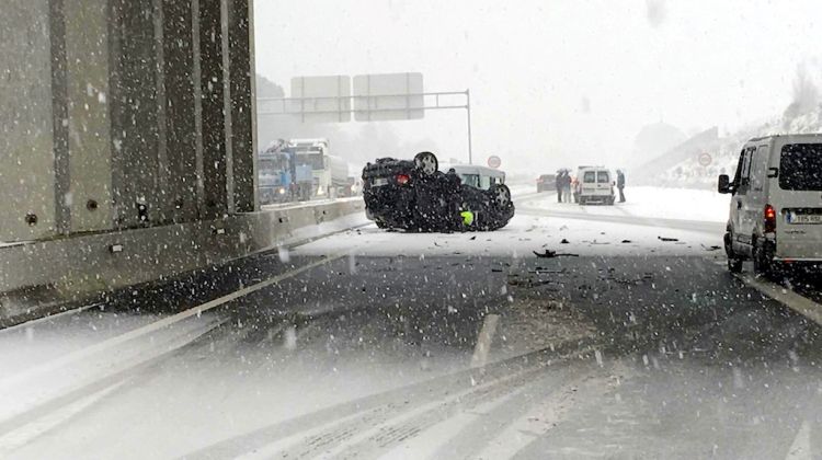 Un dels vehicles accidentats. ACN