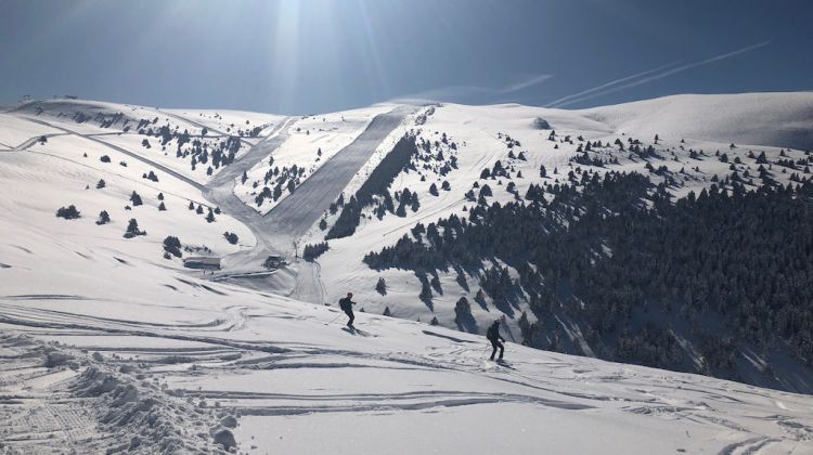 Aspecte que presentava La Molina, aquest matí