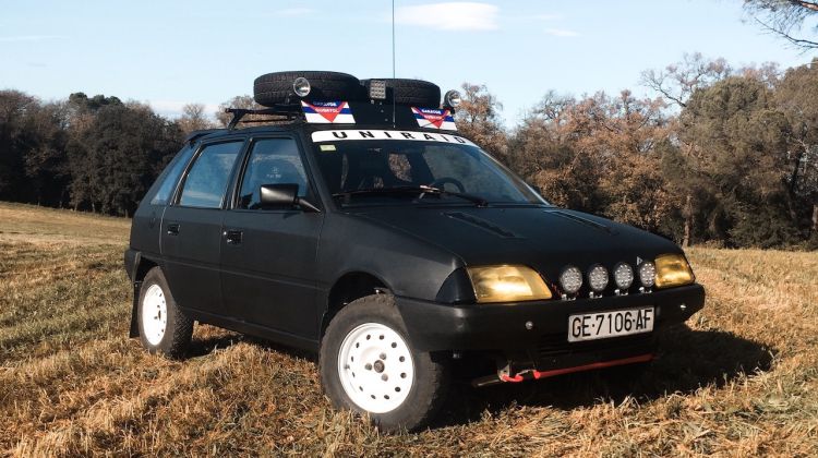 El Citroën AX que faran servir per creuar el desert