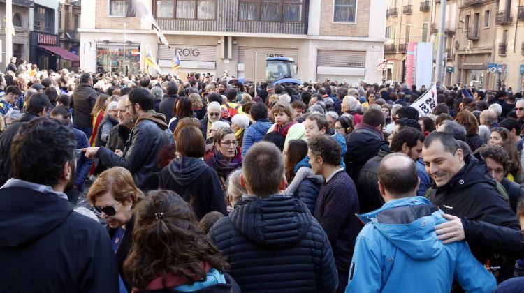 Un miler de persones s'han concrentrat a la Rambla durant la vaga. ACN