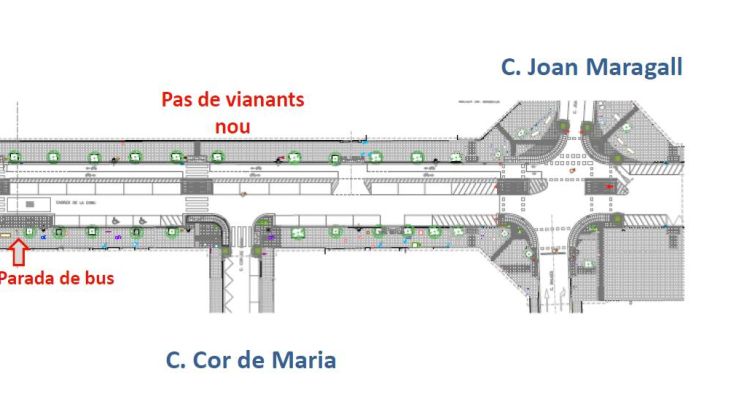 Un tram del projecte del carrer de la Creu