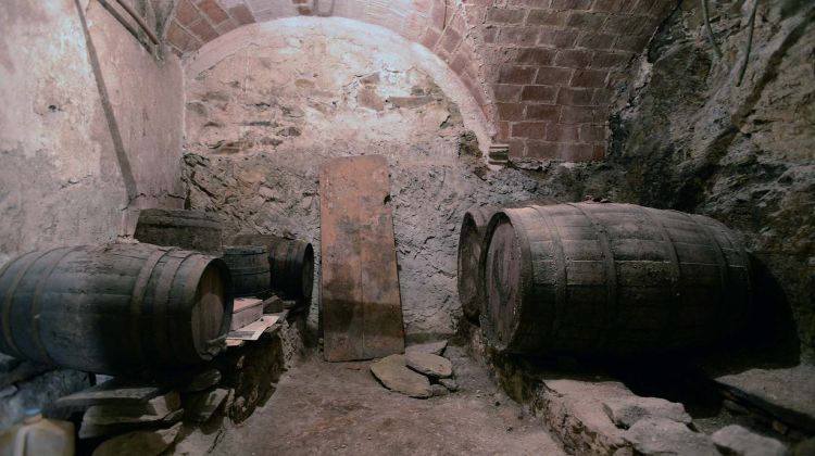 Interior del celler Can Banyes ubicat en un domicili particular a Rabós d'Empordà. Clara Isamat