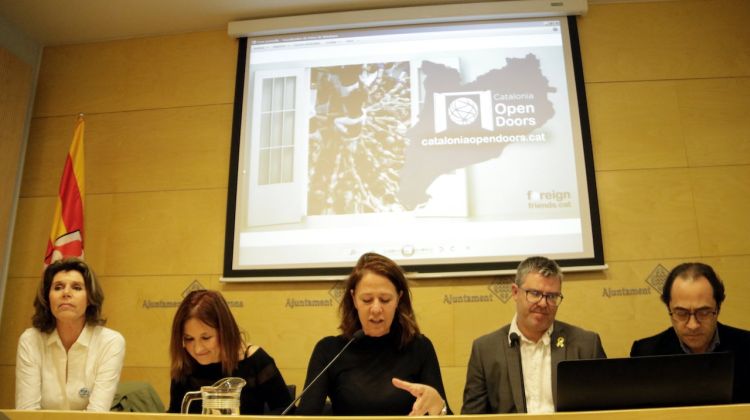 Un moment de la presentació de la iniciativa Catalonia OpenDoors a Girona. ACN