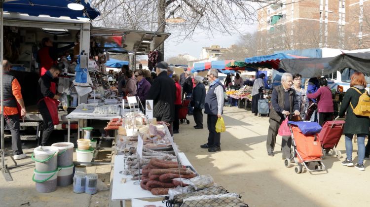 El mercat de Salt, aquest matí. ACN