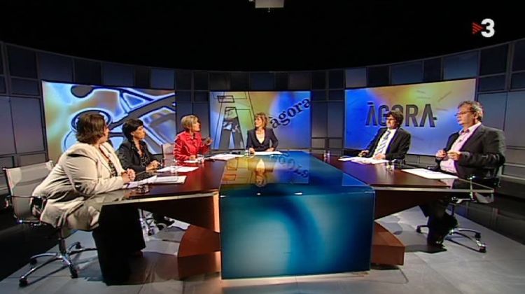 Un moment del debat amb els candidats a l'alcaldia de Girona © TV3