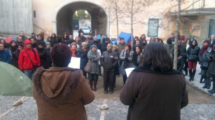 Un moment de la trobada dels membres del PAS feta dimarts al vespre, abans de la tancada © ACN