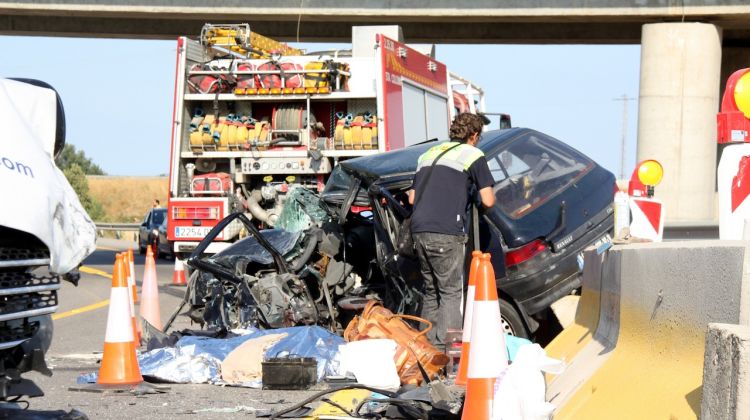 Aquest és l'estat en que ha quedat el vehicle sinistrat © ACN