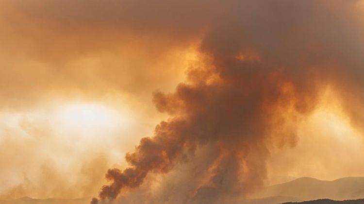 Imatge de l'incendi vist des de Girona © Josep Ribas