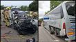Tres ferits, un d'ells greu, en un accident entre un cotxe i un autocar a l’AP-7 a Maçanet