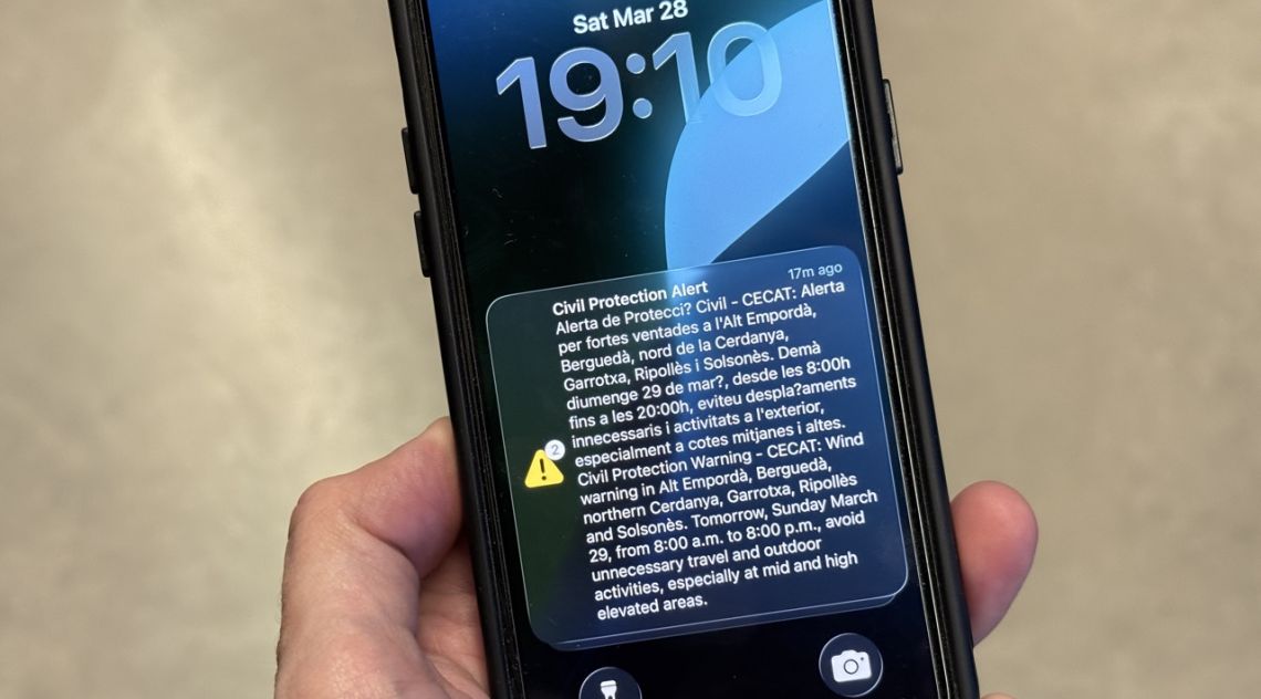 Protecció Civil envia un ES-Alert pel vent de diumenge a l'Alt Empordà, Ripollès i Garrotxa