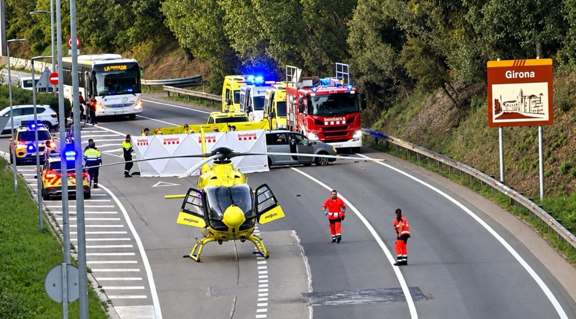 Mor un motorista de 50 anys de Salt en un accident a la C-65 a Girona