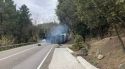 Un camioner en estat crític després de bolcar a la GI-550 a Arbúcies