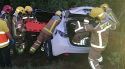 Un ferit crític i un de greu en una sortida de via a la C-66 a Flaçà
