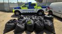 Un detingut a Girona per dur 182 quilos de marihuana dins la seva furgoneta