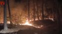 Un incendi amb tres focus crema entre Amer i Susqueda en una zona de difícil accés