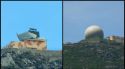 El fort vent arrenca l'esfera que protegeix el radar de la base militar del Cap de Creus