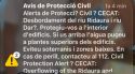 Alerta de Protecció Civil pel desbordament dels rius Ridaura i Daró al Baix Empordà