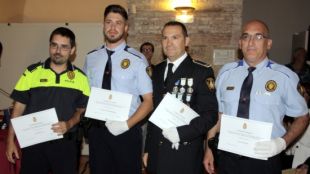 Alguns dels agents que han rebut reconeixements durant la jornada © ACN