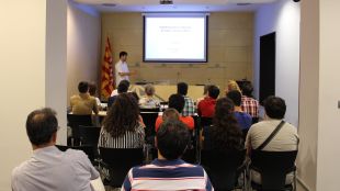 Presentació d'un dels treballs presentats
