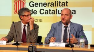 Albert Bayot (dreta) acompanyat d'Eudald Casadesús © ACN