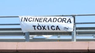 pancarta, incineradora, cassà de la selva