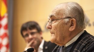 Domènec Fita durant la presentació de l'acte © Aj. de Girona