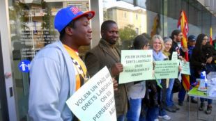 Alguns dels manifestants que han participat en la mobilització