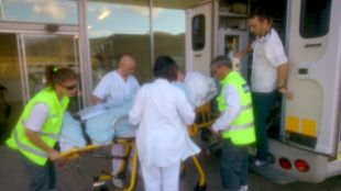 Trasllat del primer pacient al nou hospital