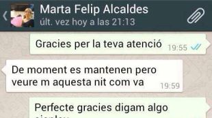 Part de la conversa falsificada