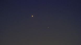 Venus i Mercuri, en conjunció ahir al vespre © Francesc Pruneda
