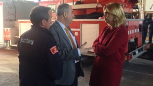 Marta Felip amb Albert Ballesta, ahir a Girona