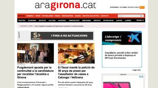 Captura de pantalla de la portada d'AraGirona.cat