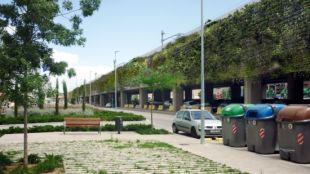 Infografia de com quedaria el viaducte amb els jardins verticals © ACN