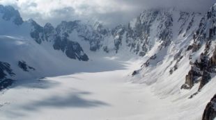La zona on han patit l'accident els tres alpinistes