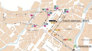 planol, L8, Girona, autobus