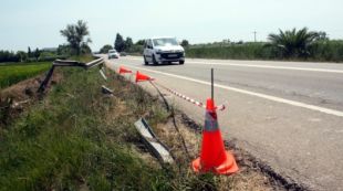 El punt on s'ha produït l'accident mortal, a la C-31 © ACN