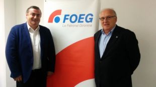 Xavier Dilmé i el president de la patronal Foeg, Ernest Plana © ACN