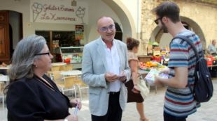 El cap de llista de Catalunya Sí Que Es Pot per Girona, Marc Vidal avui a Banyoles © ACN